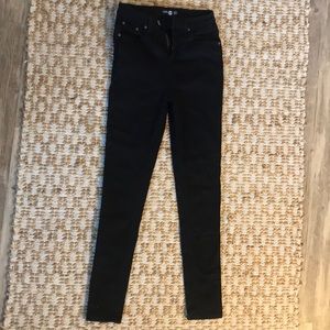 Black Boohoo High Rise Skinny Jeans